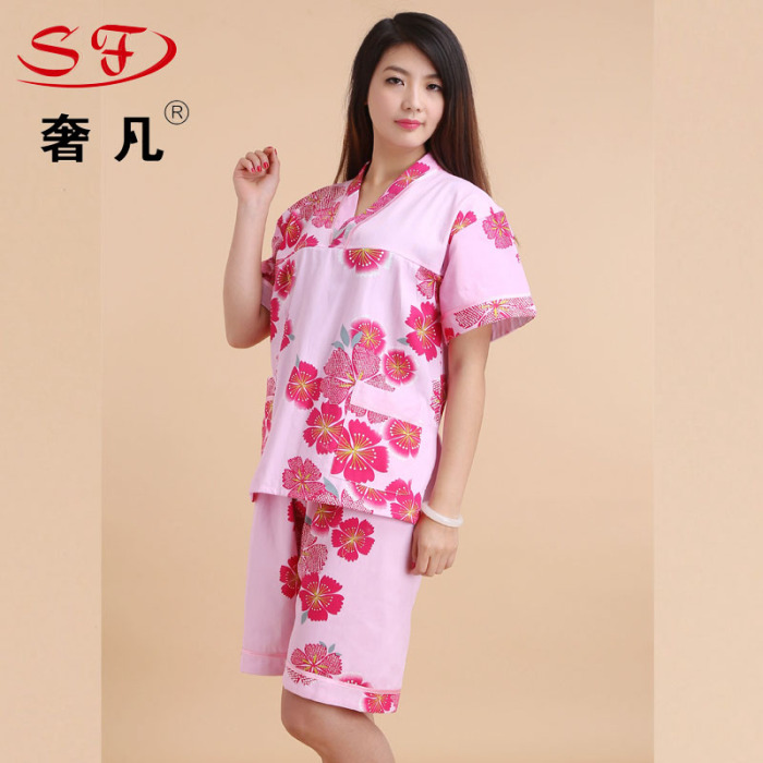 酒店用品批发浴服浴袍夏季薄款套装浴服(图2)