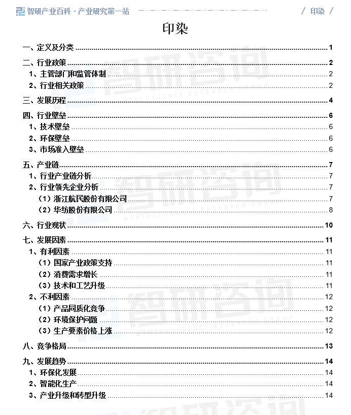 行业发展趋势洞察智研——印染产业百科【290】芒果体育MGTY